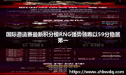 国际邀请赛最新积分榜RNG强势领跑以59分稳居第一